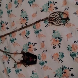 Bronze tree necklace